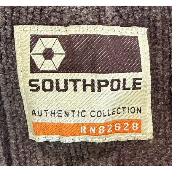 Vintage South Pole YK2 Ribbed Chenille Turtleneck Oversized Sweater Soft Cozy XL - Picture 7 of 9